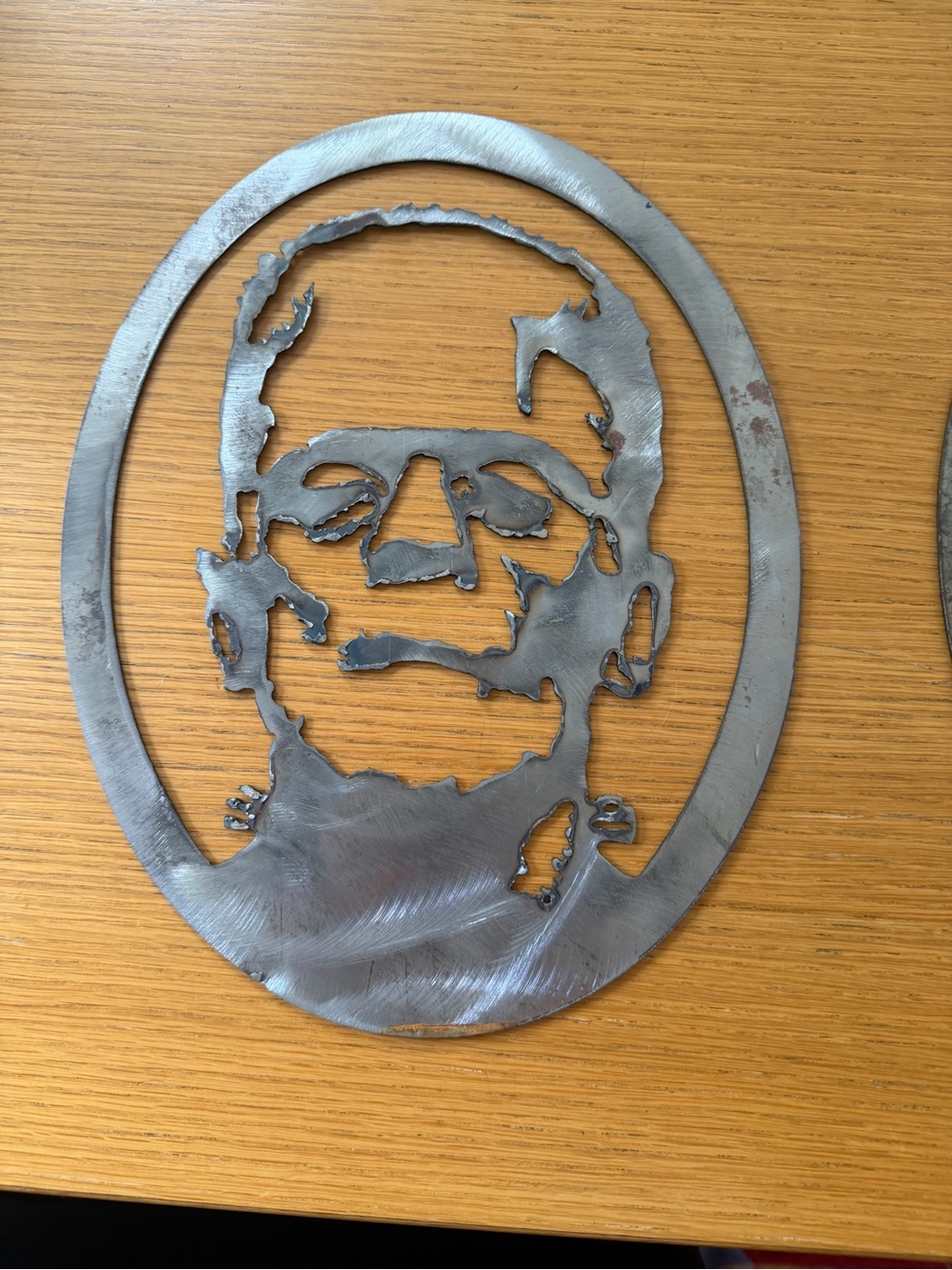 Frankenstein Metal Cutout Portrait Wall Art - Industrial Steel